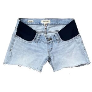 NWT Madewell Light Blue Denim Maternity Shorts size 27